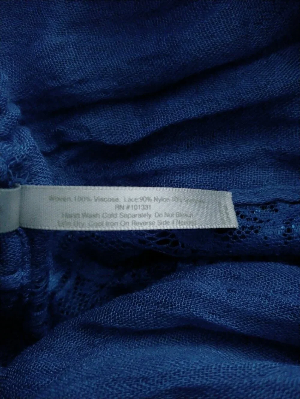 Charlotte Russe Blue Lace Infinity Scarf